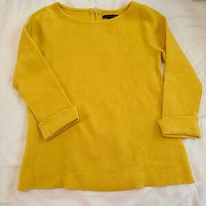 Tahari, size S, yellow, cuffed 3/4 sleeve sweater top